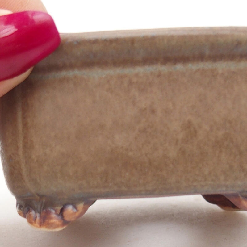 kerámia bonsai tál 7,5 x 7 x 4 cm, barna