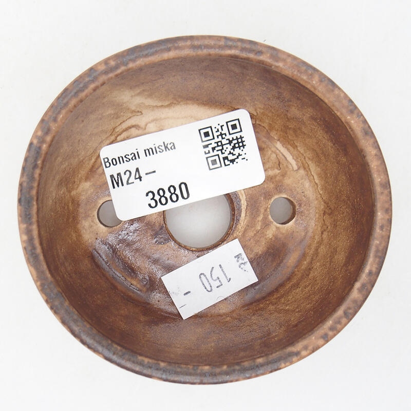 kerámia bonsai tál 7,5 x 7 x 4 cm, barna