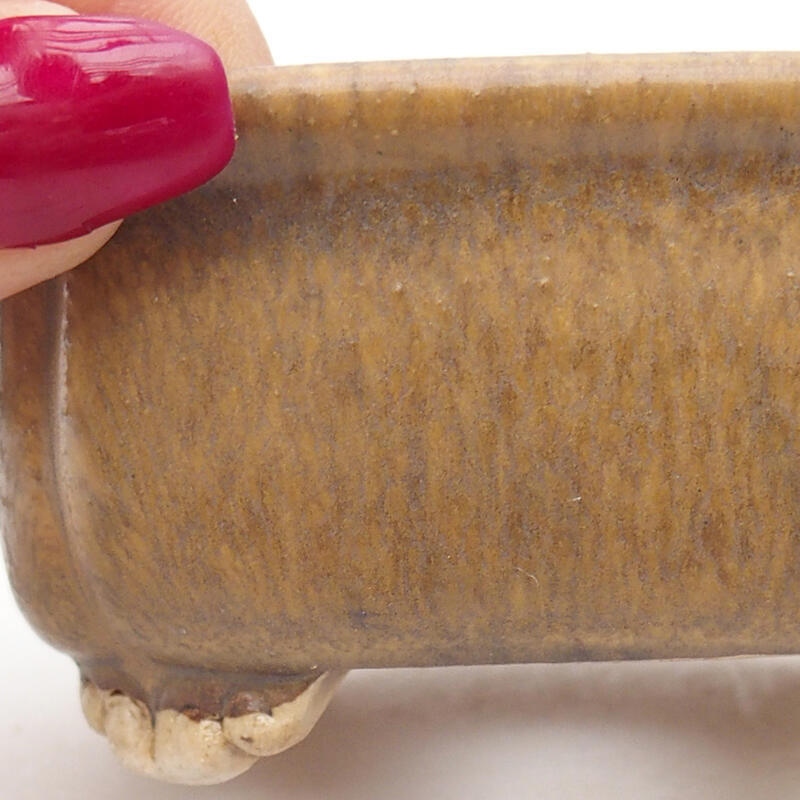 kerámia bonsai tál 7,5 x 7 x 4 cm, barna