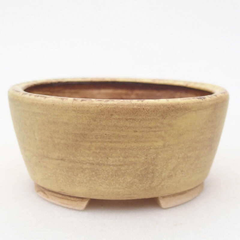 kerámia bonsai tál 7,5 x 7 x 4 cm, zöld