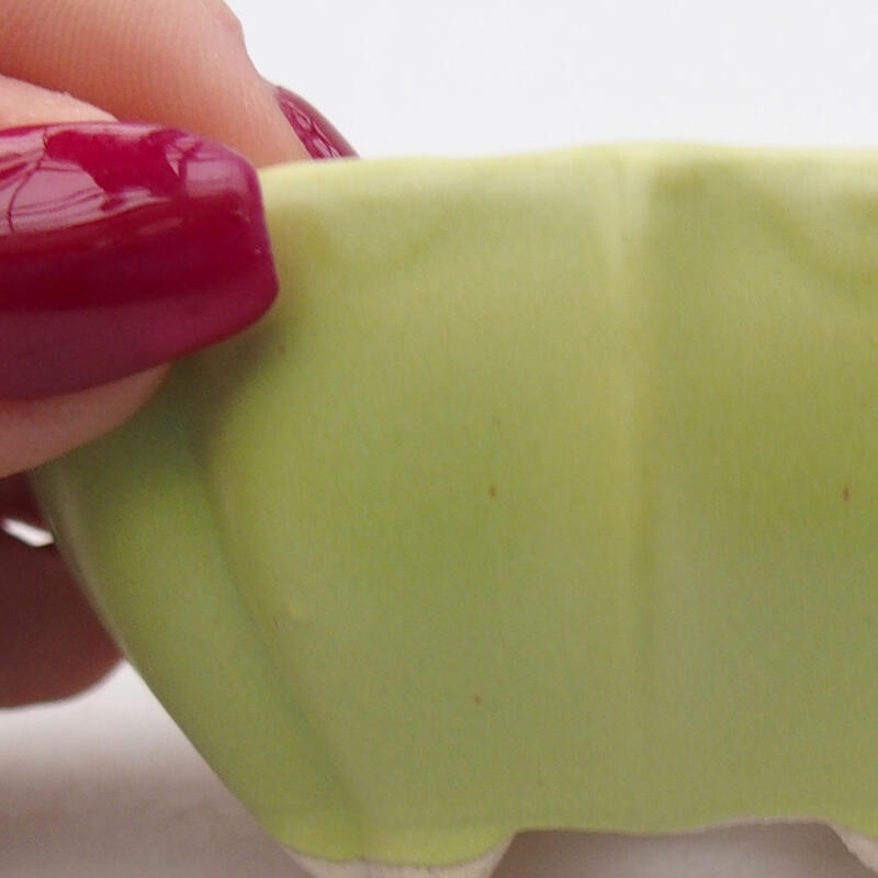 kerámia bonsai tál 7 x 5 x 3,5 cm, zöld