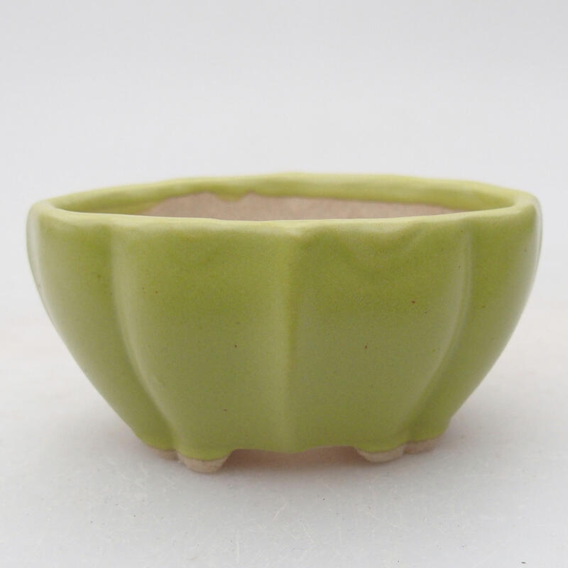 kerámia bonsai tál 7 x 5 x 3,5 cm, zöld