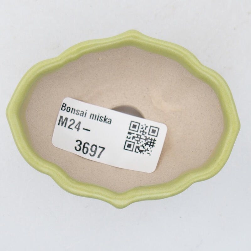 kerámia bonsai tál 7 x 5 x 3,5 cm, zöld