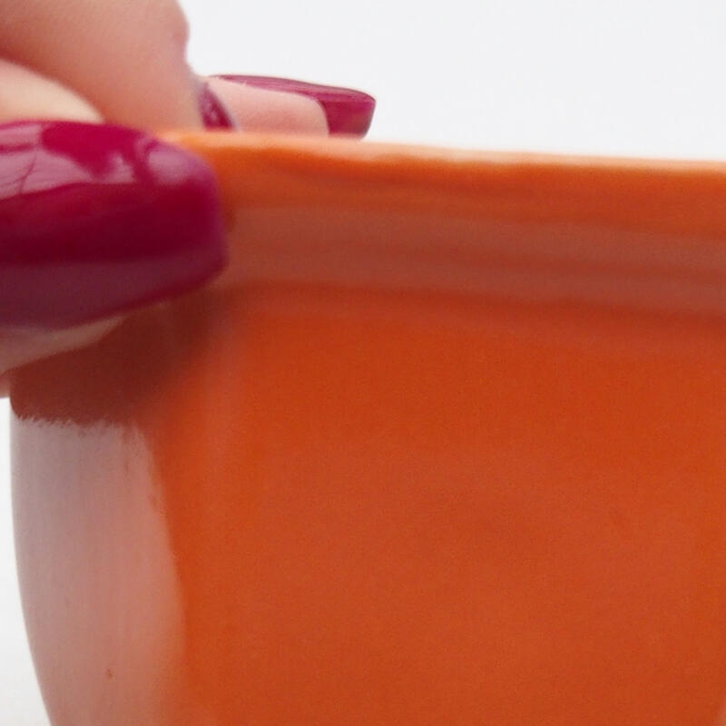 kerámia bonsai tál 7 x 6,5 x 5 cm, narancssárga