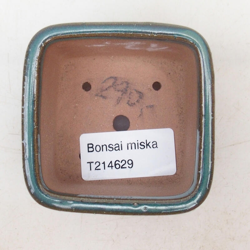 kerámia bonsai tál 7 x 7 x 4 cm, zöld