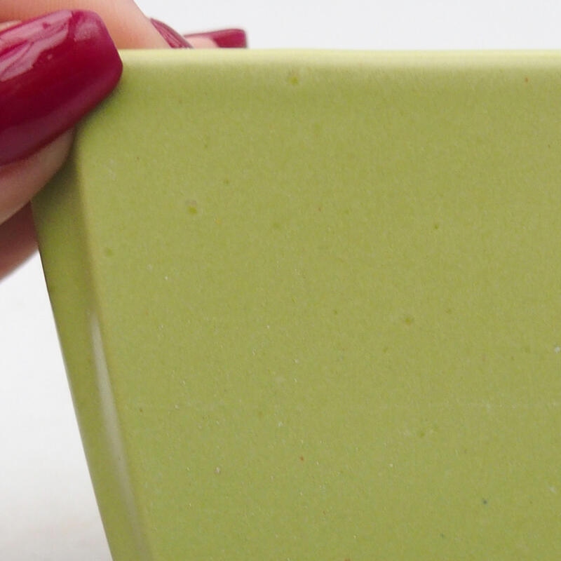 kerámia bonsai tál 7 x 7 x 6 cm, zöld