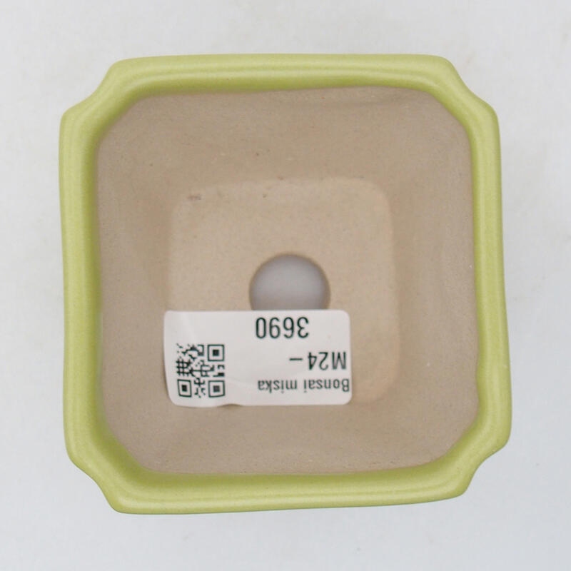 kerámia bonsai tál 7 x 7 x 6 cm, zöld