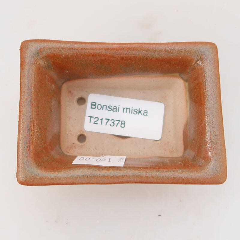 kerámia bonsai tál 8,5 x 6 x 4 cm, barna