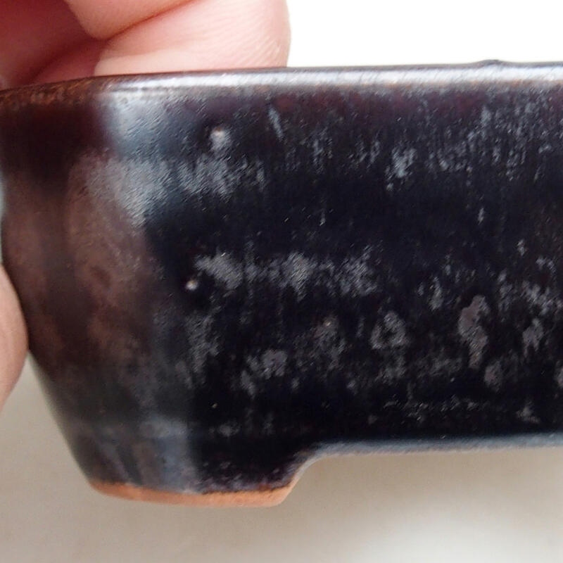 Kerámia bonsai tál 8,5 x 7 x 3,5 cm, fém színben