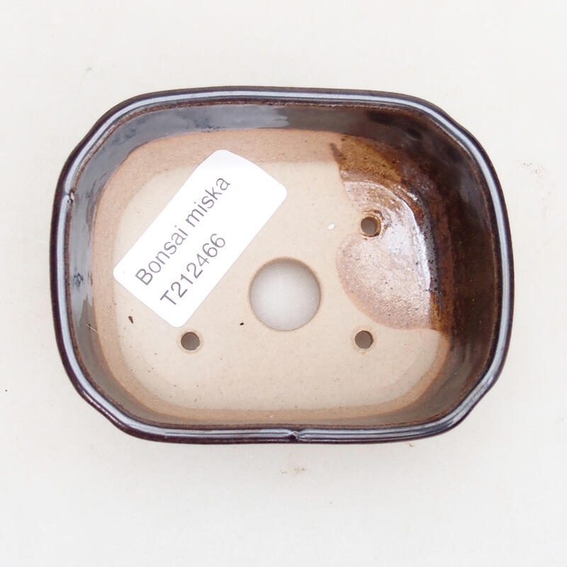 Kerámia bonsai tál 8,5 x 7 x 3,5 cm, fém színben