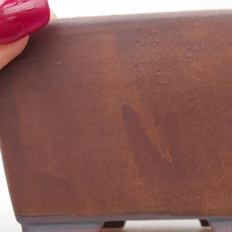 kerámia bonsai tál 8,5 x 8,5 x 5,5 cm, barna