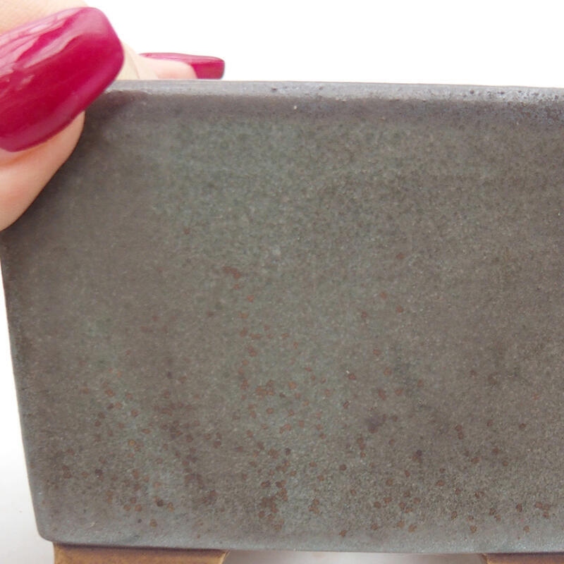 kerámia bonsai tál 8,5 x 8,5 x 5,5 cm, kék színben