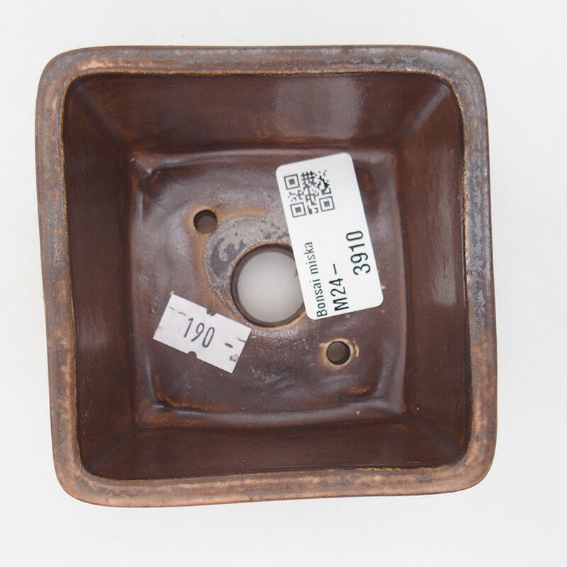 Kerámia bonsai tál 8,5 x 8,5 x 5,5 cm, rózsaszínű