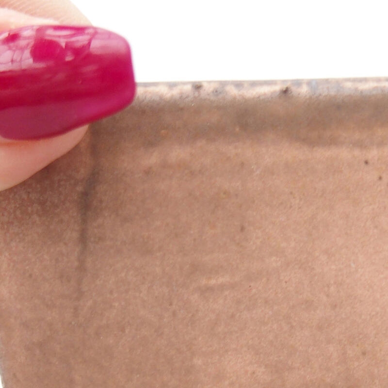 Kerámia bonsai tál 8,5 x 8,5 x 5,5 cm, rózsaszínű