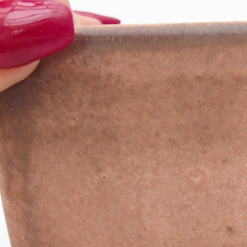 Kerámia bonsai tál 8,5 x 8,5 x 5,5 cm, rózsaszínű