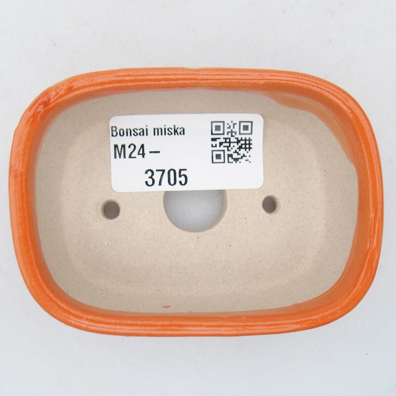kerámia bonsai tál 8 x 5,5 x 3 cm, narancssárga