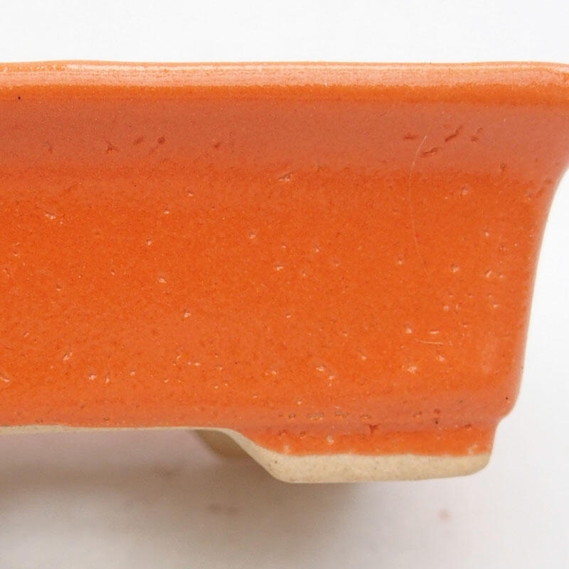 kerámia bonsai tál 8 x 6 x 2,5 cm, narancssárga