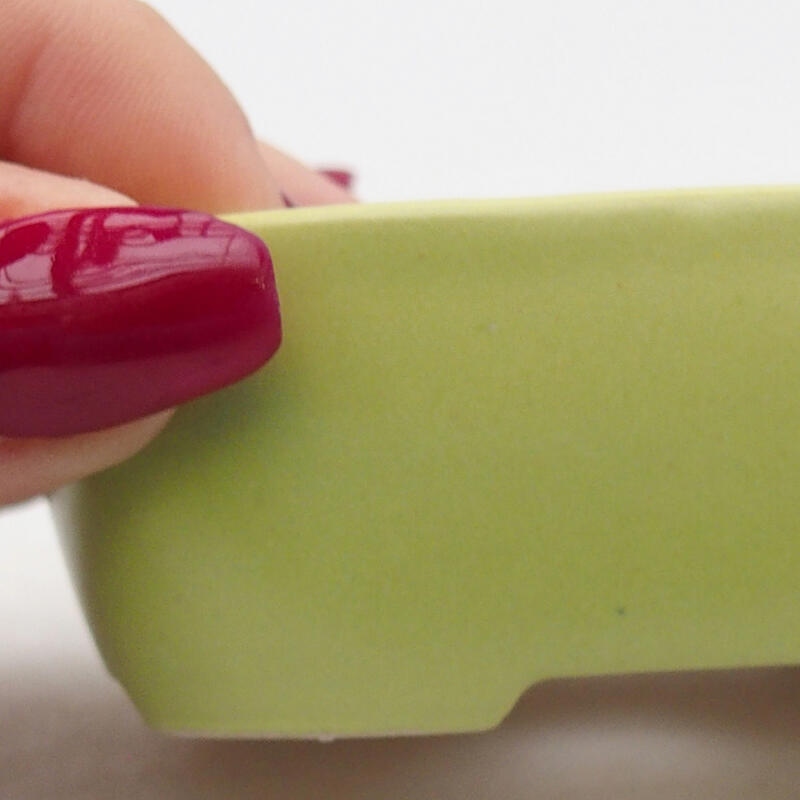 kerámia bonsai tál 8 x 6 x 3 cm, zöld