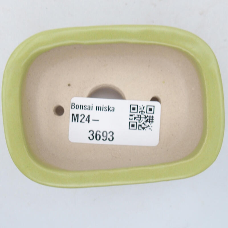 kerámia bonsai tál 8 x 6 x 3 cm, zöld