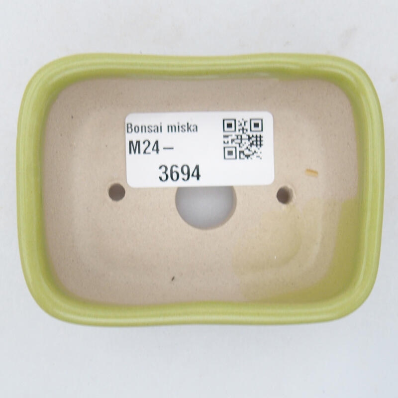 kerámia bonsai tál 8 x 6 x 3 cm, zöld