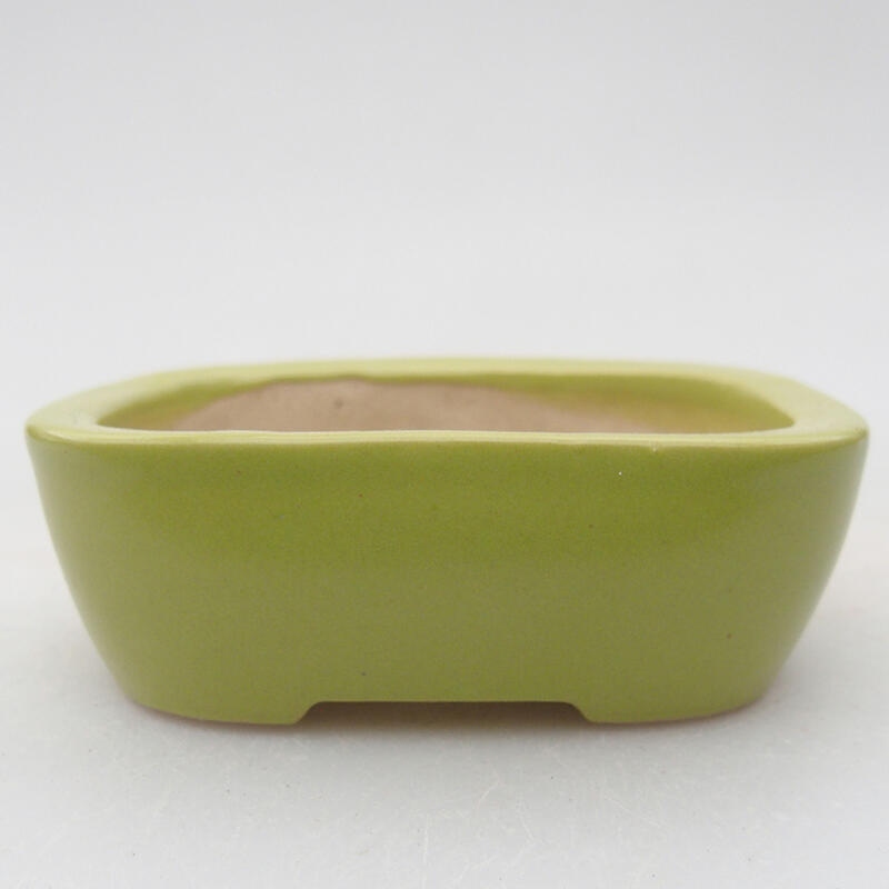 kerámia bonsai tál 8 x 6 x 3 cm, zöld