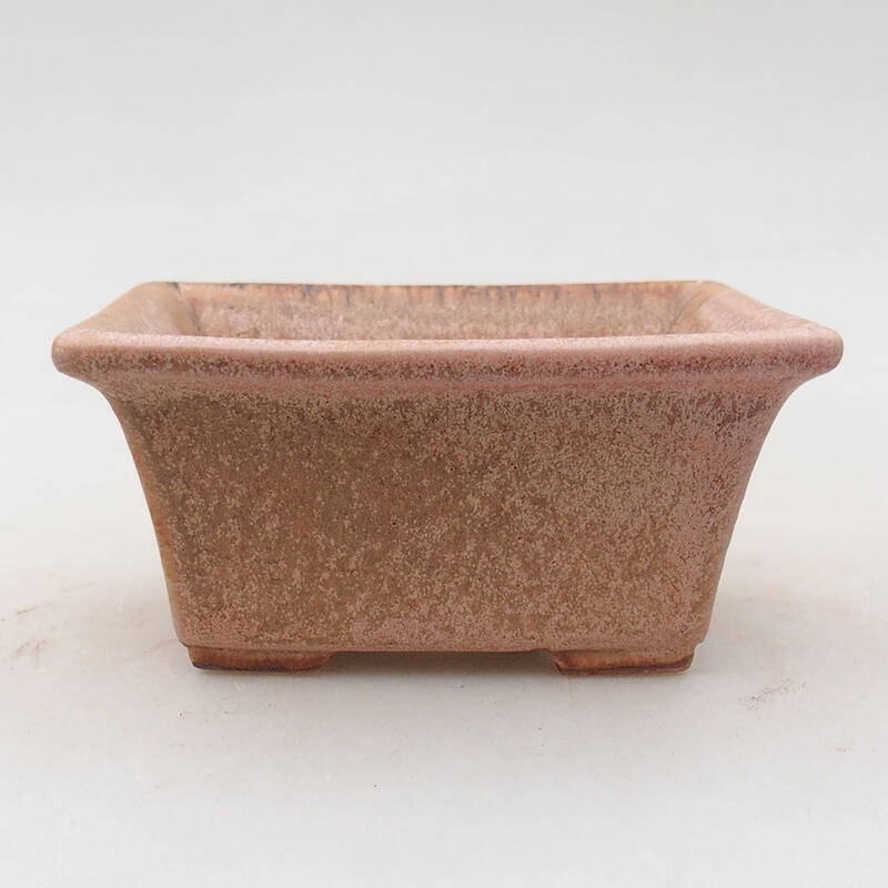 kerámia bonsai tál 8 x 6 x 4 cm, rózsaszínű