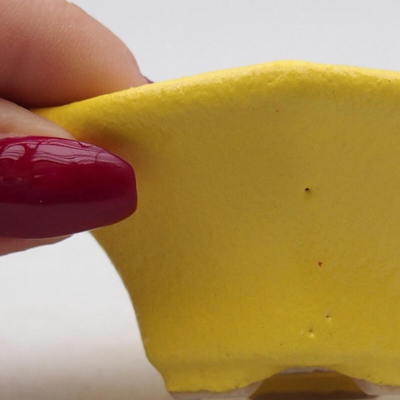 kerámia bonsai tál 8 x 7,5 x 3 cm, sárga