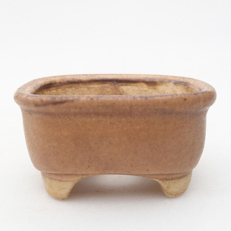 kerámia bonsai tál 8 x 7,5 x 4 cm, rózsaszínű