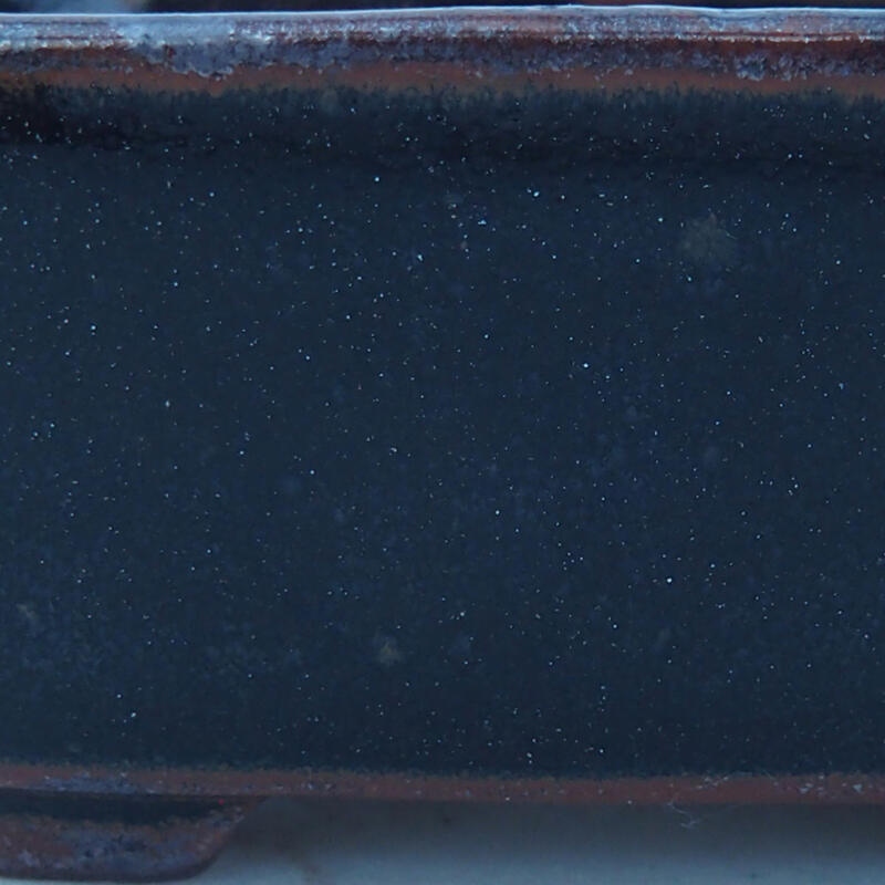 kerámia bonsai tál 8 x 7 x 3 cm, fekete-barna