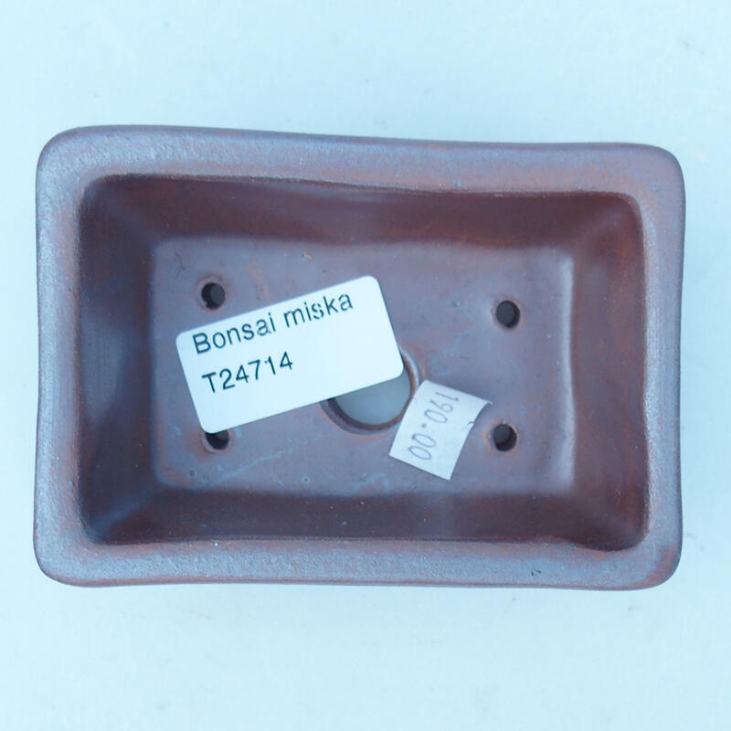 Kerámia bonsai tál 8 x 7 x 3 cm, fém színben