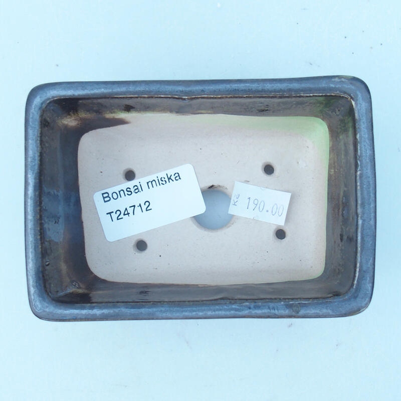 Kerámia bonsai tál 8 x 7 x 3 cm, fém színben