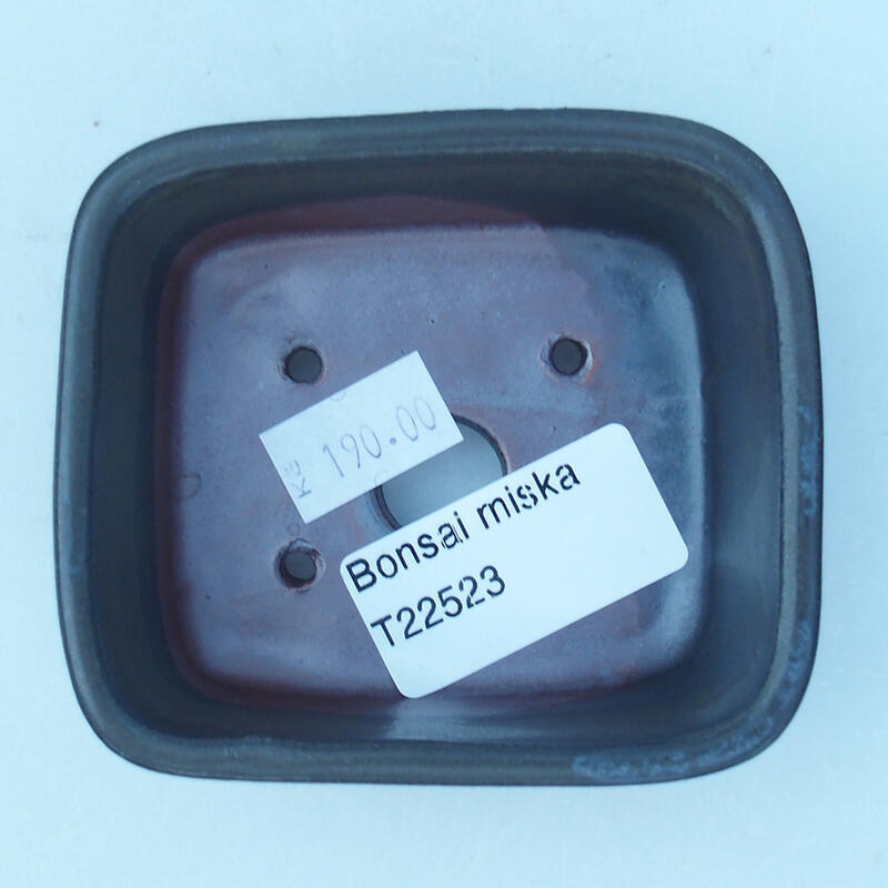 kerámia bonsai tál 8 x 7 x 3 cm, szürke