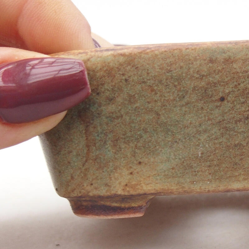 kerámia bonsai tál 8 x 7 x 3 cm, zöld