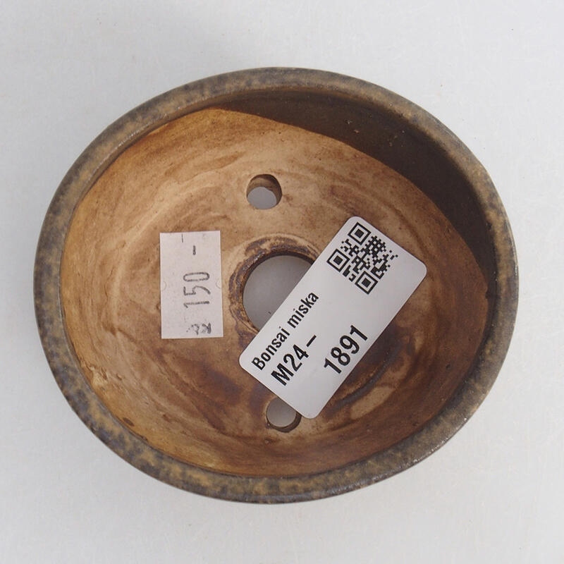 kerámia bonsai tál 8 x 7 x 4 cm, barna