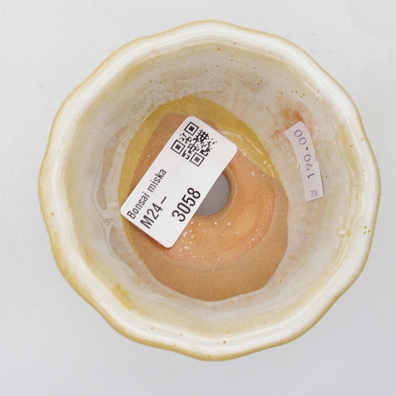 kerámia bonsai tál 8 x 8 x 4 cm, fehér