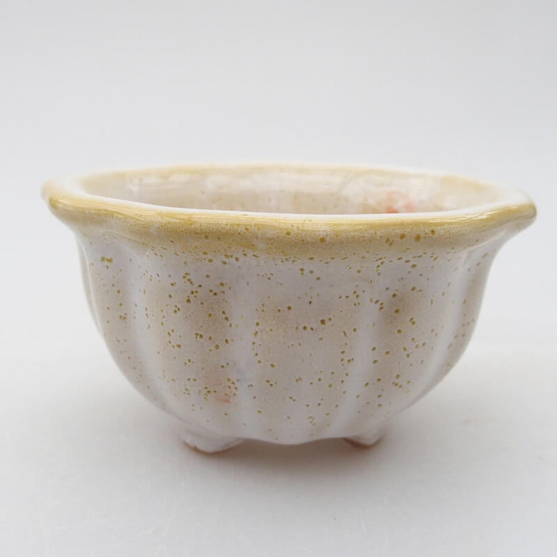 kerámia bonsai tál 8 x 8 x 4 cm, fehér