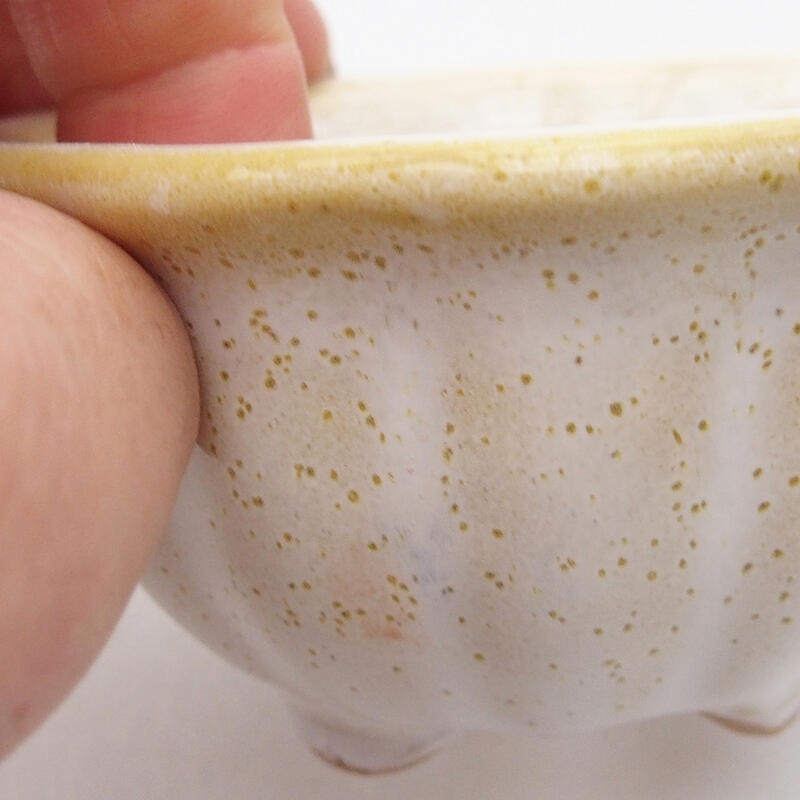 kerámia bonsai tál 8 x 8 x 4 cm, fehér