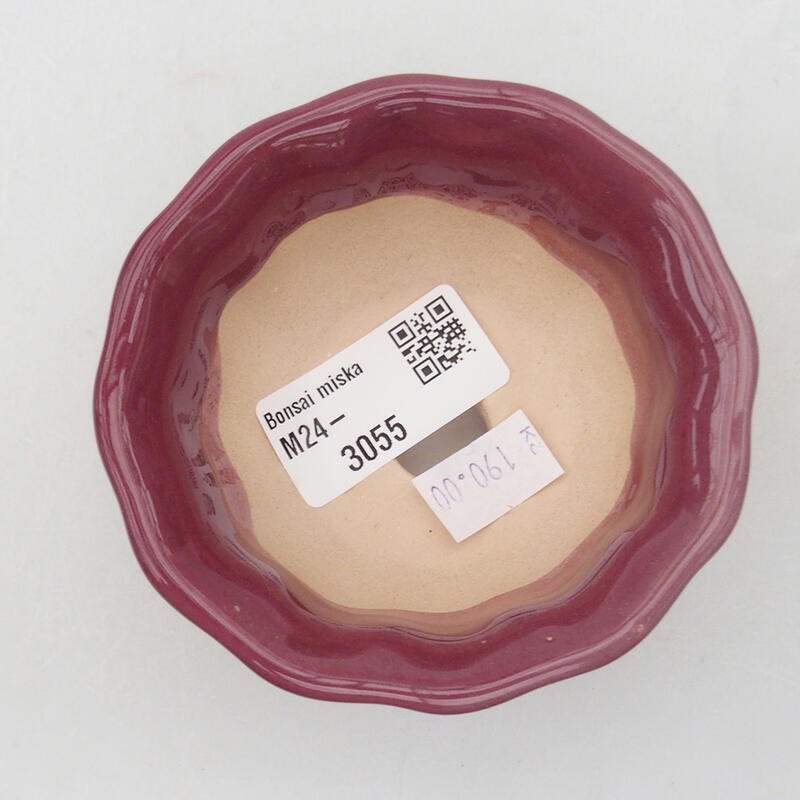 kerámia bonsai tál 8 x 8 x 4 cm, lila színben