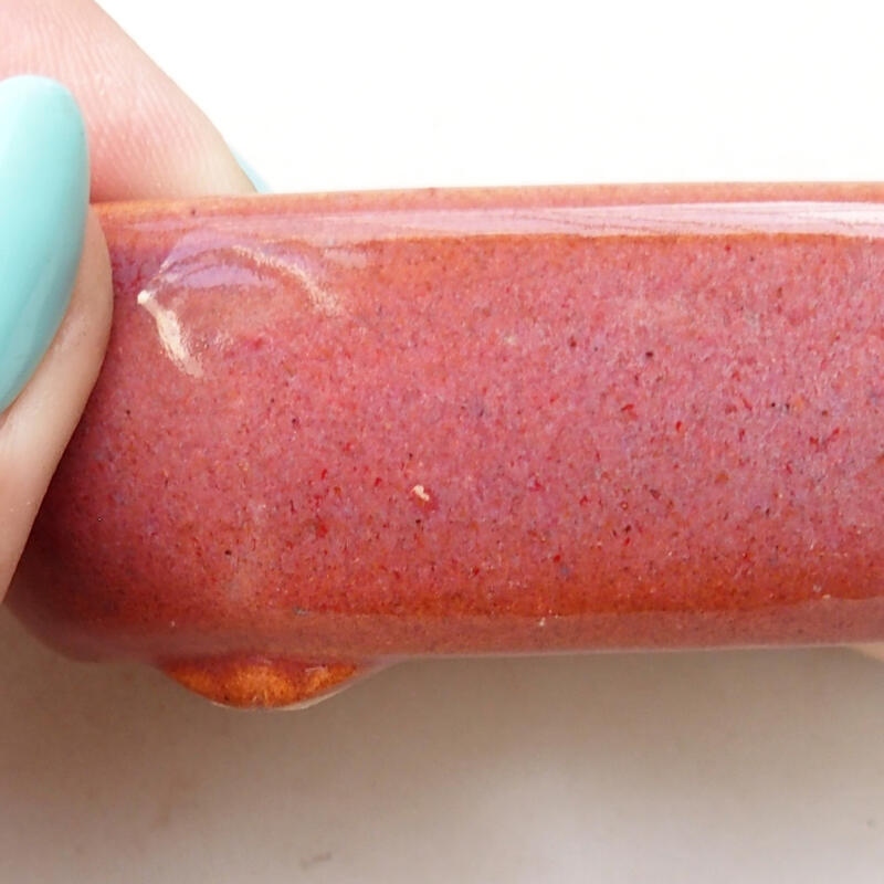 kerámia bonsai tál 9,5 x 6,5 x 3 cm, rózsaszínű