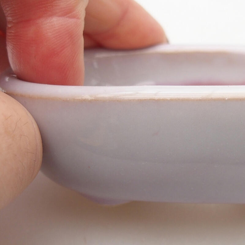 kerámia bonsai tál 9,5 x 6 x 2,5 cm, lila színben