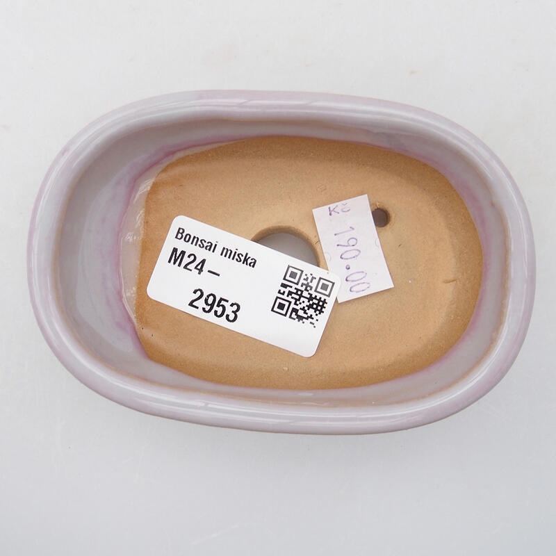 kerámia bonsai tál 9,5 x 6 x 2,5 cm, lila színben