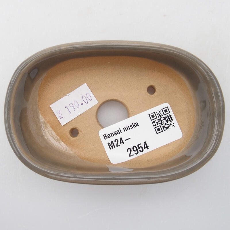 kerámia bonsai tál 9,5 x 6 x 2,5 cm, szürke