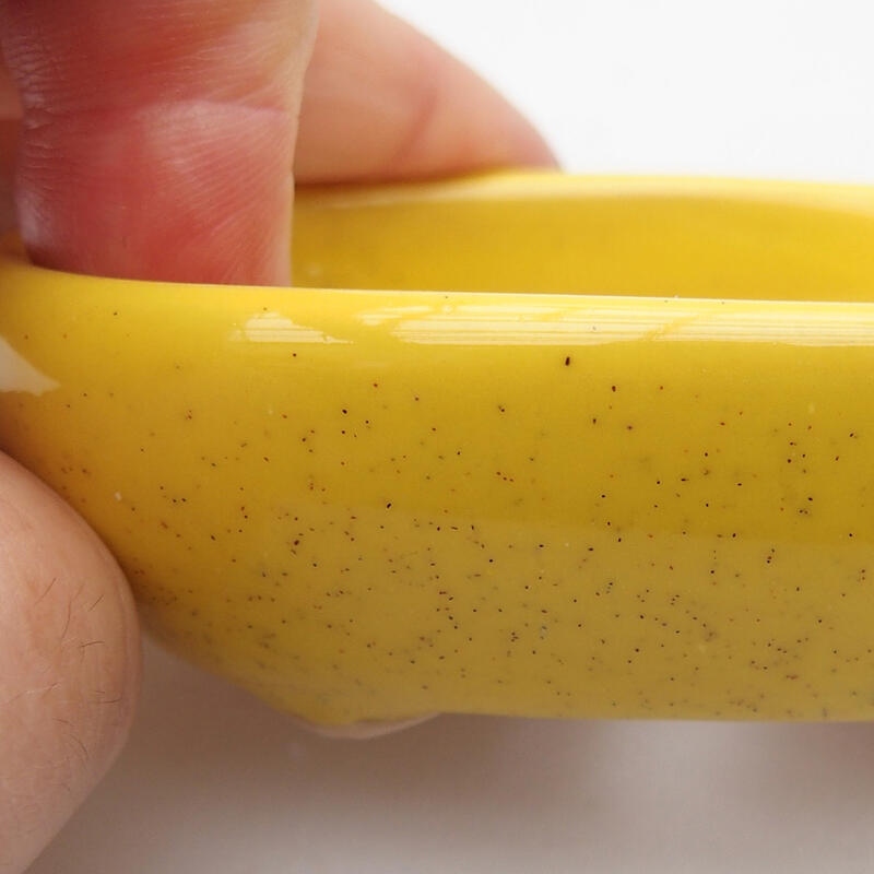 kerámia bonsai tál 9,5 x 6 x 2,5 cm, sárga