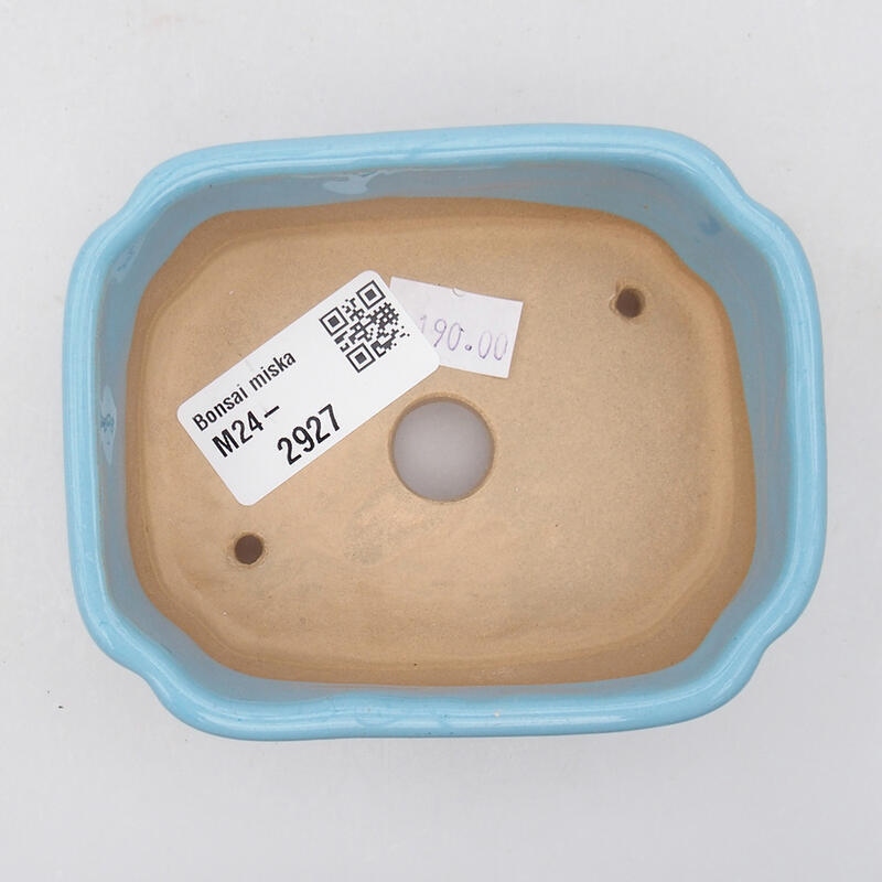 kerámia bonsai tál 9,5 x 7,5 x 3,5 cm, kék színű