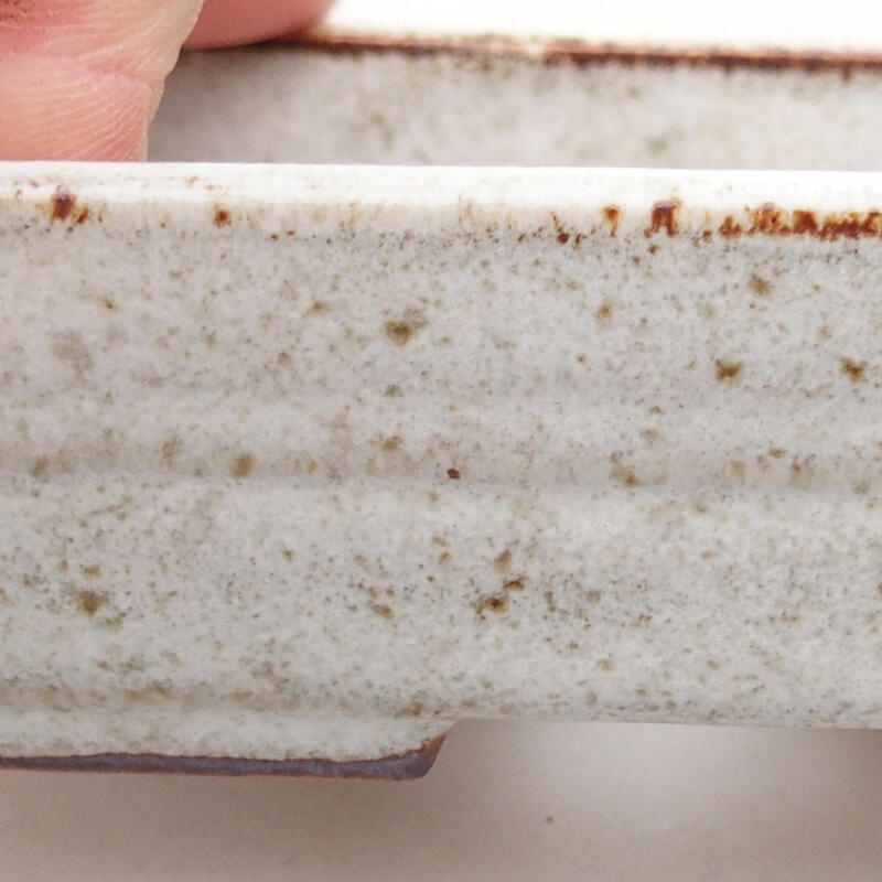 kerámia bonsai tál 9,5 x 7 x 2,5 cm, bézs színű