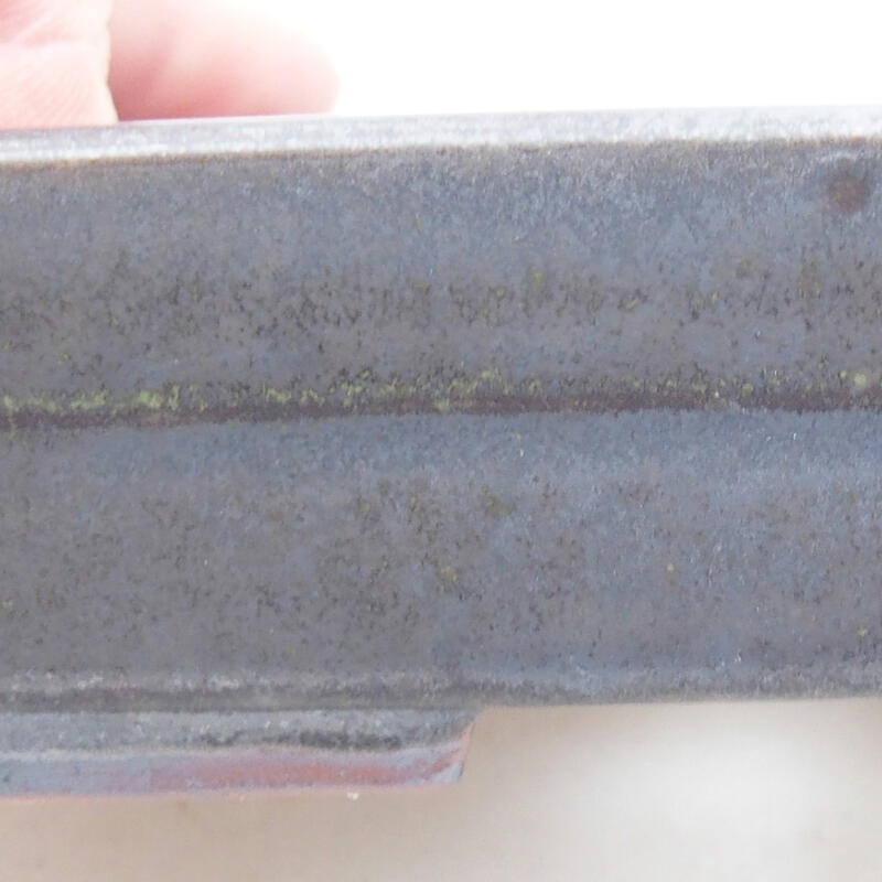 Kerámia bonsai tál 9,5 x 7 x 2,5 cm, fém színben