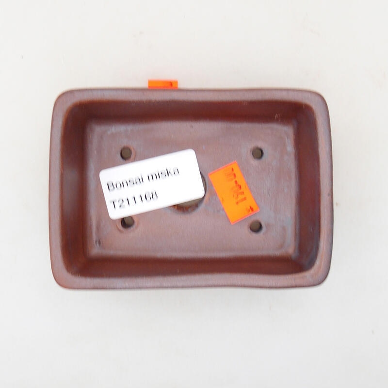 kerámia bonsai tál 9,5 x 7 x 2,5 cm, fekete színű