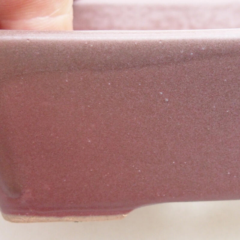 kerámia bonsai tál 9,5 x 7 x 3,5 cm, lila színben