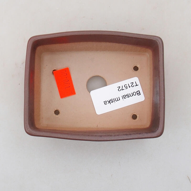 kerámia bonsai tál 9,5 x 7 x 3,5 cm, lila színben