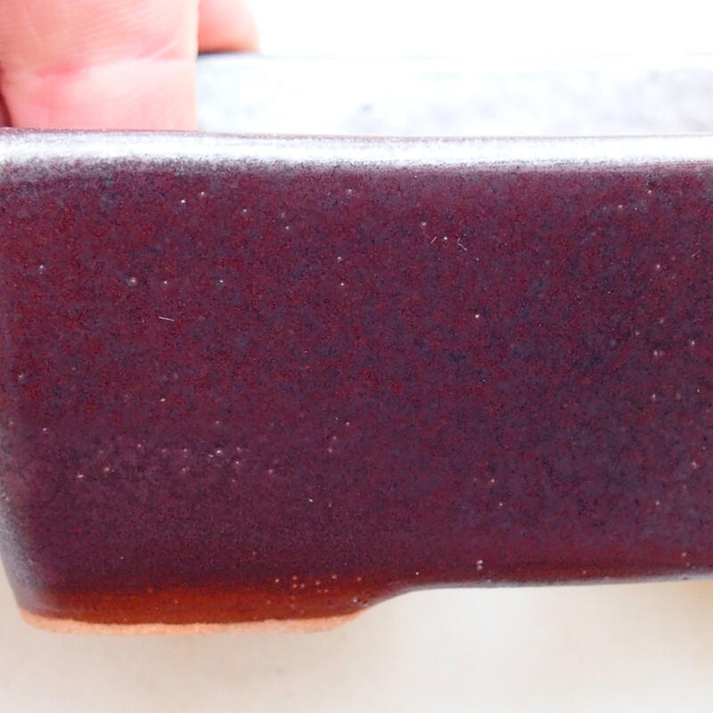 kerámia bonsai tál 9,5 x 7 x 3,5 cm, barna